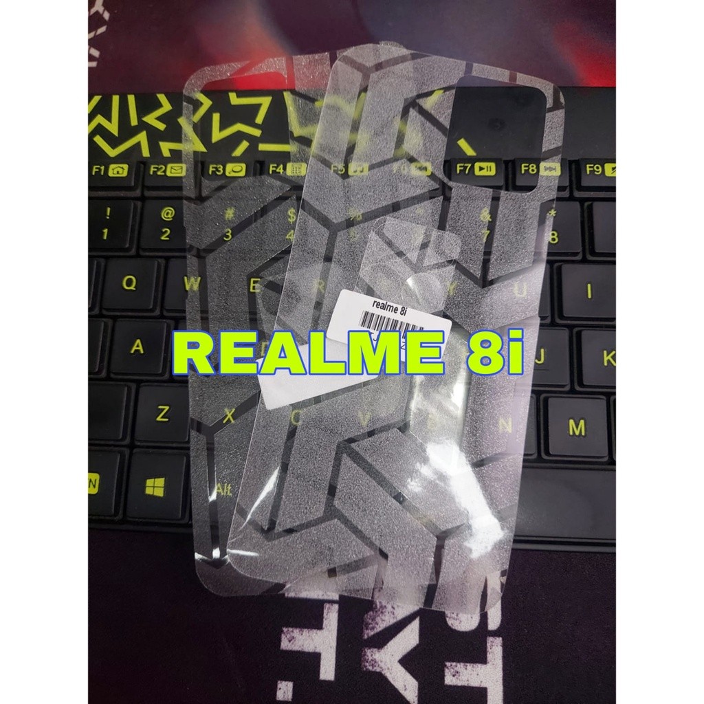 Skin Carbon Glitter Hp REALME 8i Back Skin Motif Transformers Anti Gores Pelindung Belakang Hanphone