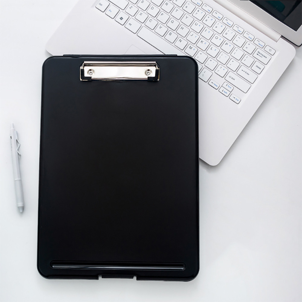 

A4 File Clipboard Pen Holder Writing Pad Memo Clip Board Double Clip Document Filing Storage Case Teacher Nurses Office Supplies