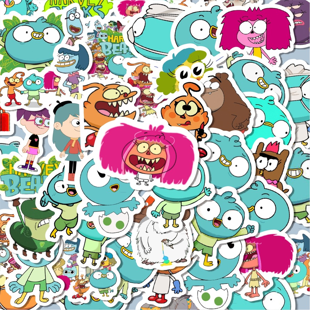 

100PCS Lucu Stiker Kartun Harvey Beaks Stiker Aesthetic Stiker Anti Air Stikers Berperekat Waterproof sticker decal buat Motor Helm Buku Journal Koper Casing HP Laptop Botol Minum Hadiah anak