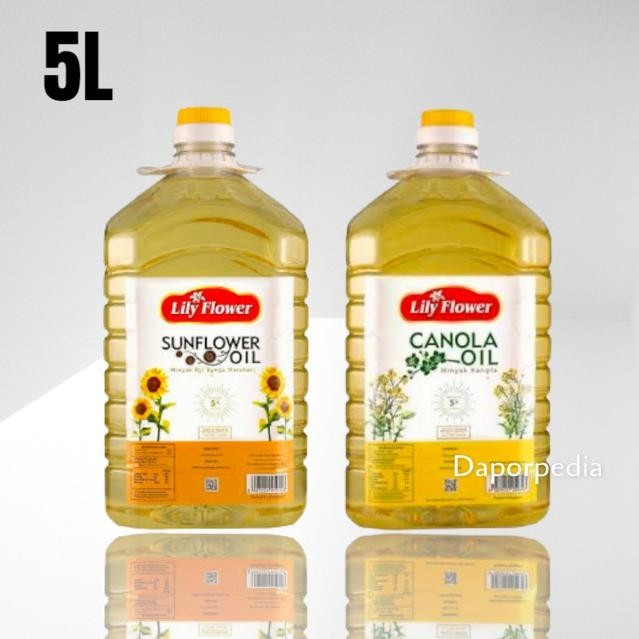 

Canola SunFlower Oil Lily Flower Minyak Kanola Biji Bunga Matahari 5L