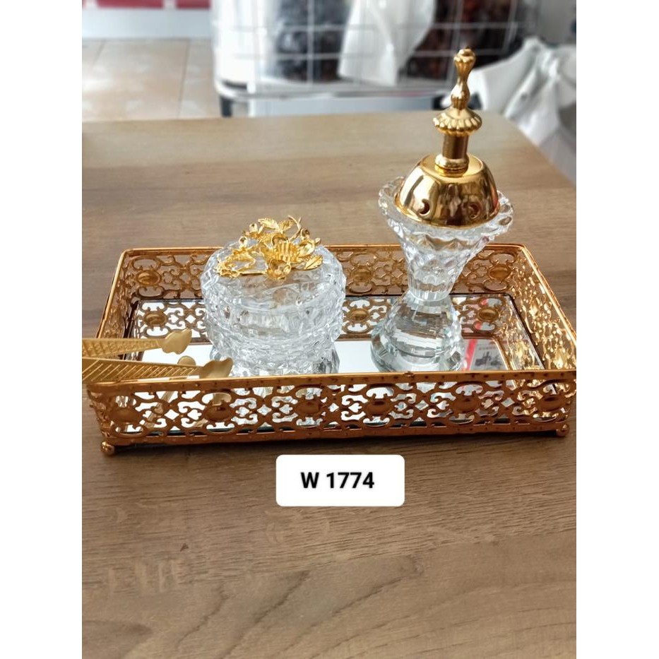 Mabkhara  Set CRYSTAL/Tempat Dupa Arab Mewah - W 1774