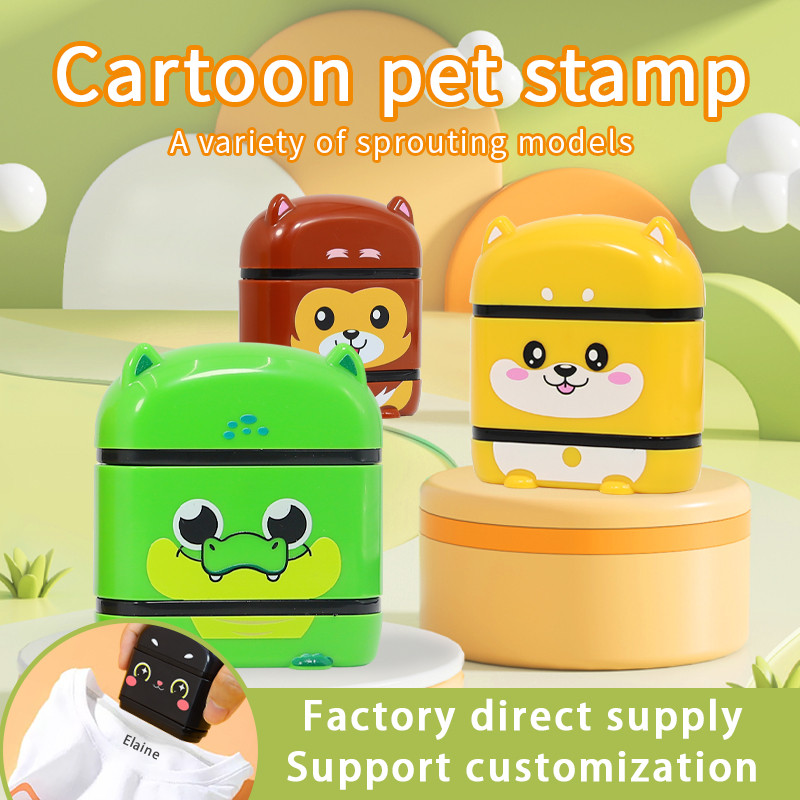 

Double Sided Customized Name Stamp Personal Student Child Baby Waterproof DIY Non-fading Kindergarten Cartoon Clothing Name Seal