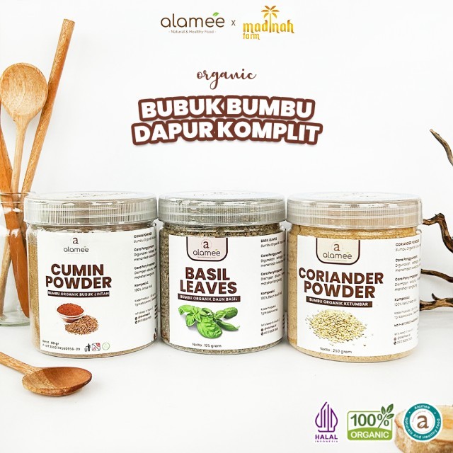 

ALAMEE Bumbu Dapur Bubuk Lengkap Bawang Bombay Lada Hitam Powder Organik Praktis Siap Pakai Toples madinah