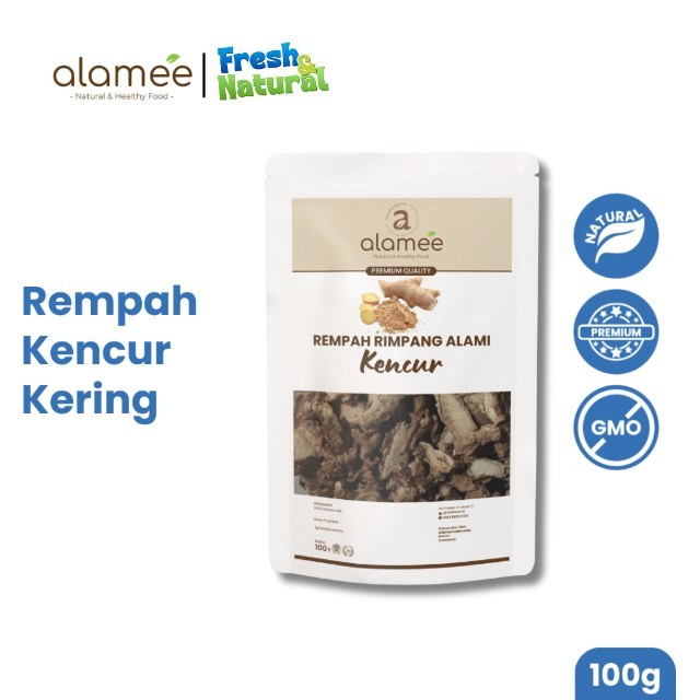 

ALAMEE Kencur Kering Dried Galangal Rempah Rimpang Organik Alami Bumbu Seasoning Masakan Masak 100gr fresh and natural