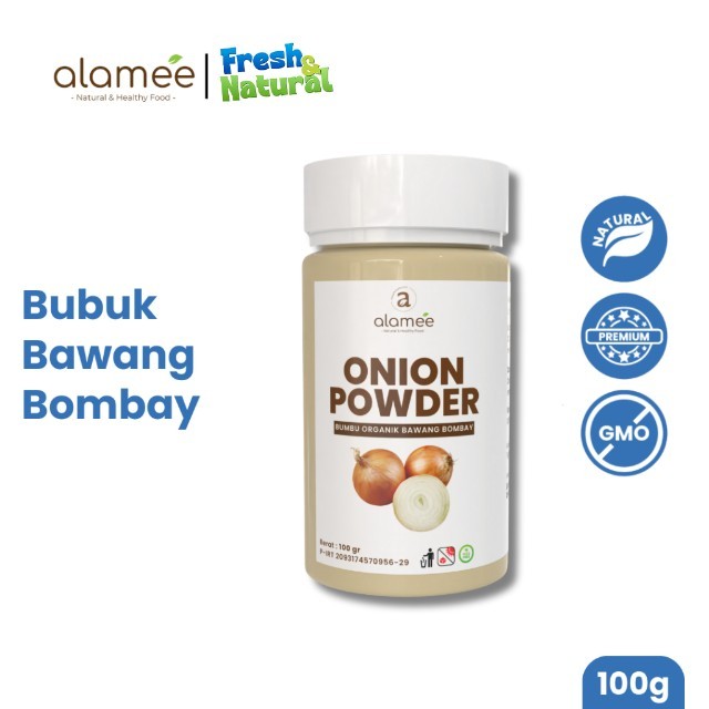 

ALAMEE Bawang Bombay Bubuk Onion Powder Ground Spice Bumbu Bombai Dapur Organik Tanpa Campuran 100gr fresh and natural