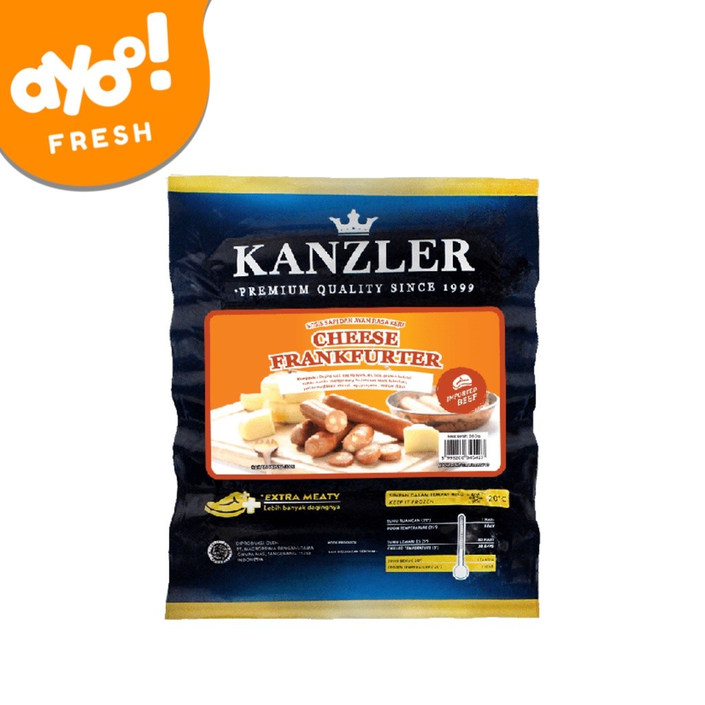

Kanzler Sosis Cheese Frankfurter 360 gr Pack