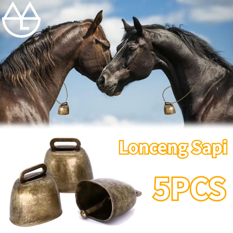 5PCS Bel Sapi Klontongan Sapi Bunyi Keras Lonceng Sapi Besar Lonceng Kalung Sapi Lonceng Kambing