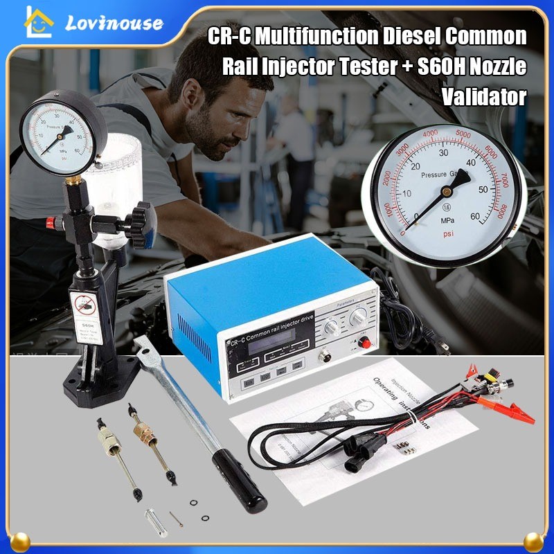 CR-C Multifunction Diesel Common Rail Injector Tester + S60H Nozzle Validator,Common Rail Injector T