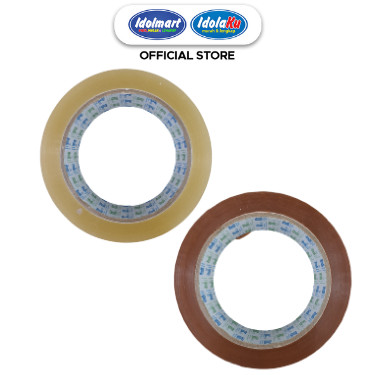 

IDOLMART Lakban OPP ABC Tape 45mm & 48mm x 60Y / 90Y / 100Y – Bening & Coklat Lakban Packing Bogor