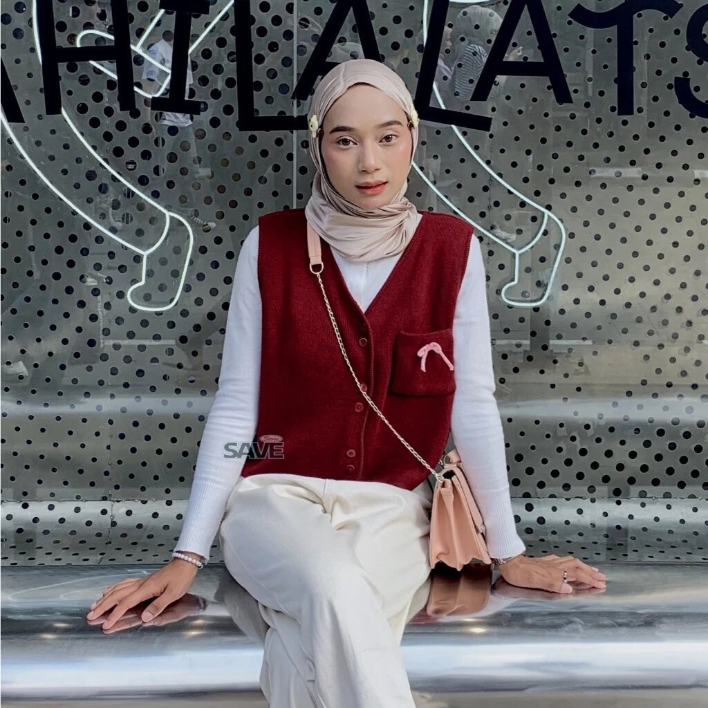 Dicqstore~Kimmy Vest Knit - Spring Top Vest Rajut Wanita