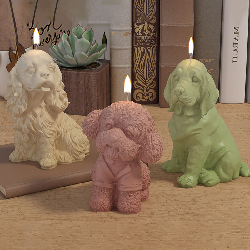 

Diy 3d Candle Puppy Making Silicone Mold Kit Ice Cube Fake Dogs Scented Soap Resin Home Decor Handmade Cute Gift Table Ornaments