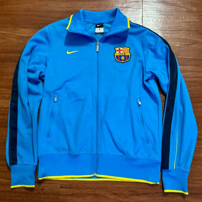 2011-2012 Nike FC Barcelona N98 Track Jacket Full Zip Blue Mens - Size M