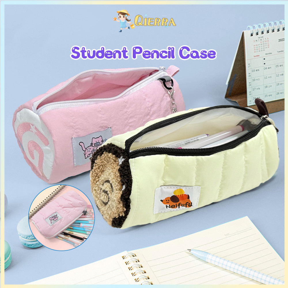 

​​Qierra​​ Tempat Pouch Pillow Serbaguna Tas Make Up Besar Kotak Pensil Bulu