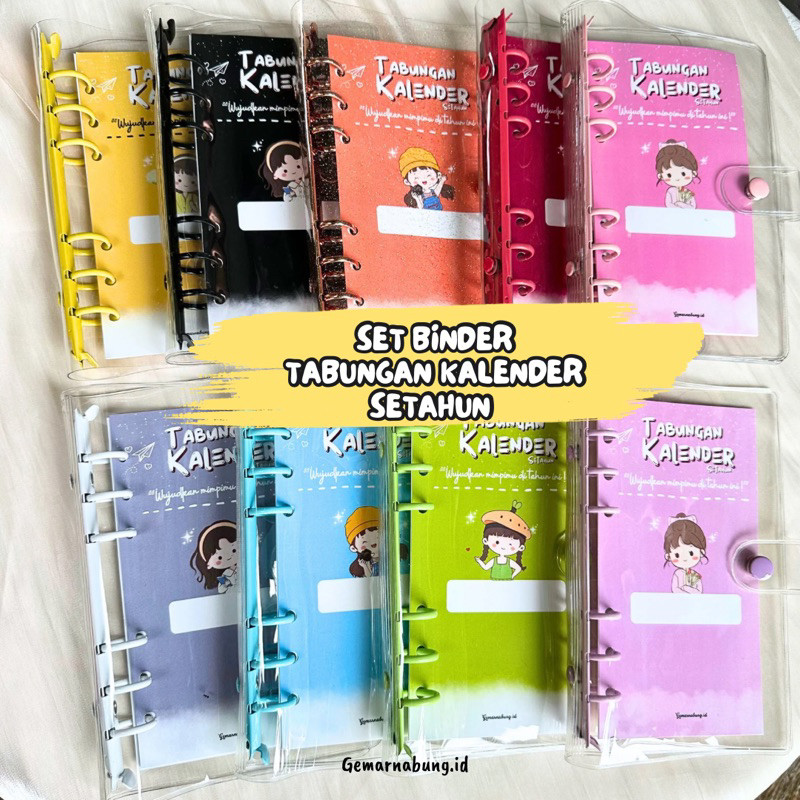 

Paket Binder Keuangan Lengkap A6, Binder Nabung kalender setahun set lengkap