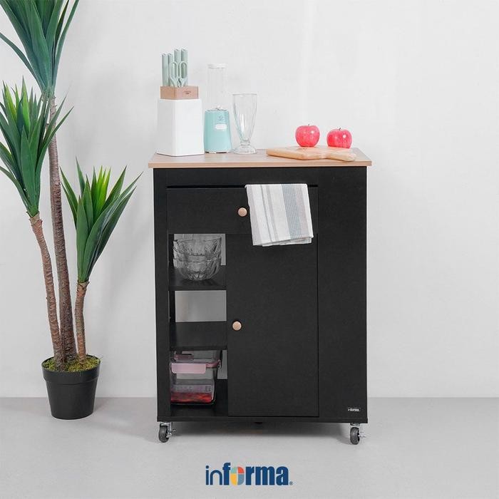 Informa - Troli Dapur - Galvin Troli Dapur - Hitam