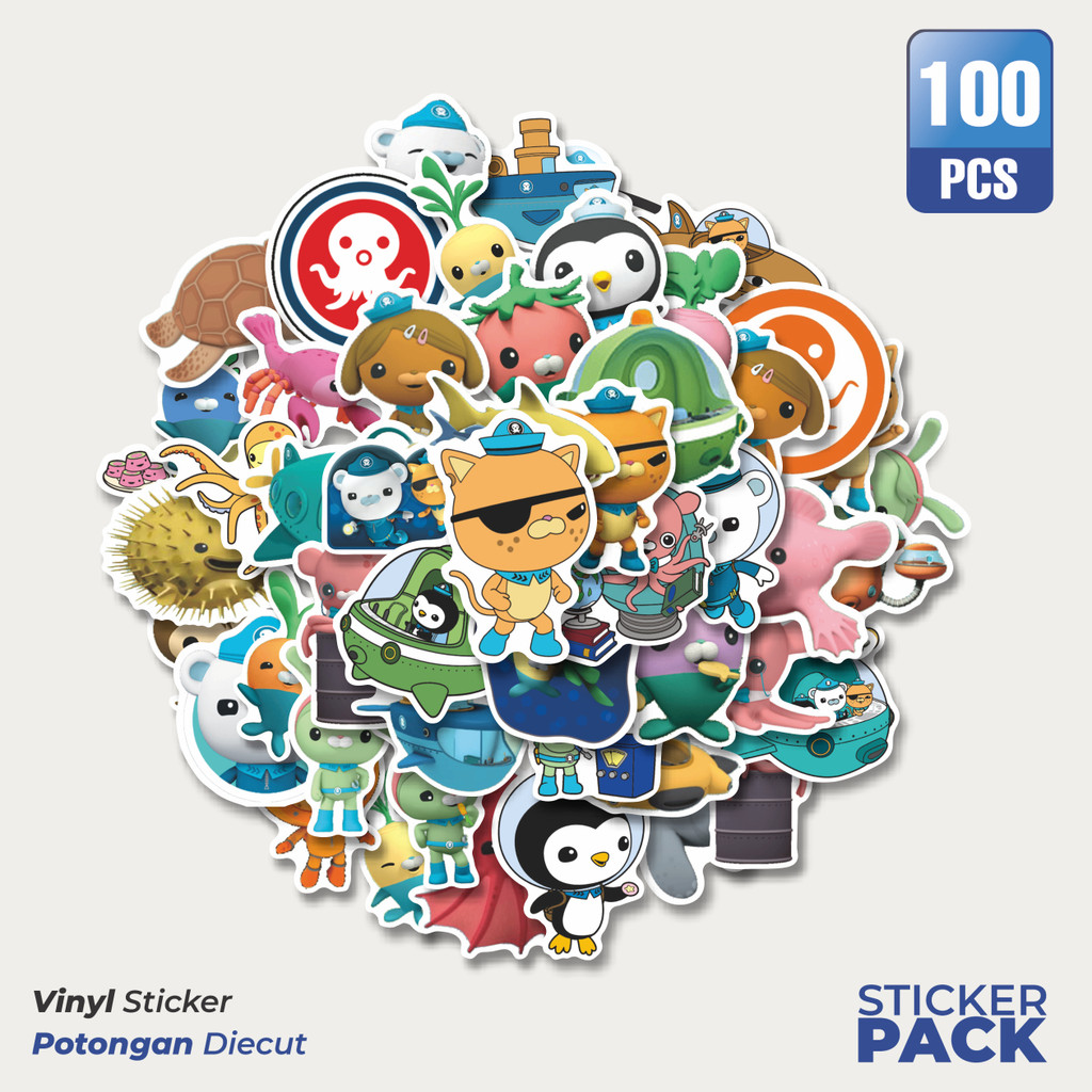 

Stiker Vinyl Stiker Kartun Octonauts Waterproof Aesthetic- Untuk Laptop, Motor, dan Helm - Paper Stationery Pack