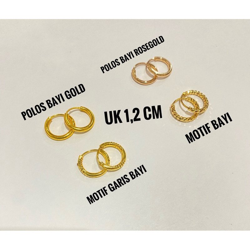 Anting Emas Gipsy Bayi Anak Anti Alergi