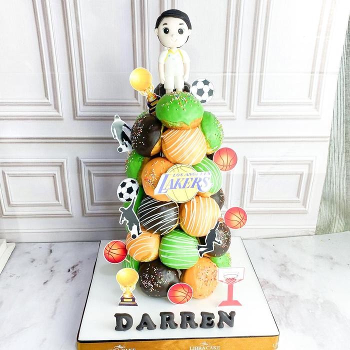 

Donat/Donat Ulang Tahun/Donat Tower Tema Bola/Donat Tower Bola