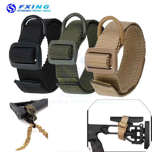 Tactical Military Airsoft Selempang Senapan Dua Titik dengan Tactical ButtStock Sling Adapter Rifle 