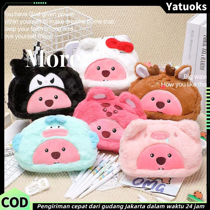 

Pouch Loopy Plush Animal Multifunction Case Kawaii Karakter Hewan Tempat Pensil Lucu Tempat Pensil