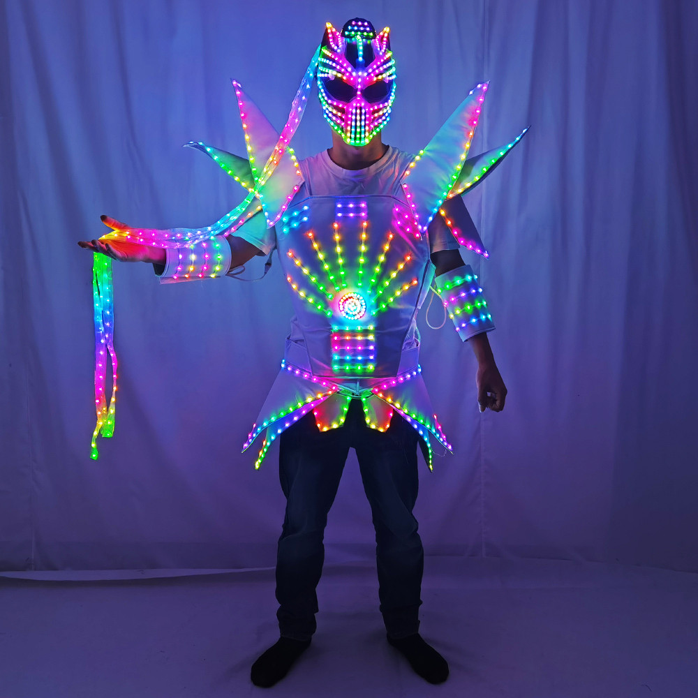 

Woman Led Costume Ladies Light Up Dance Dress Female Jacket Performance Party Nightclub Entertainment