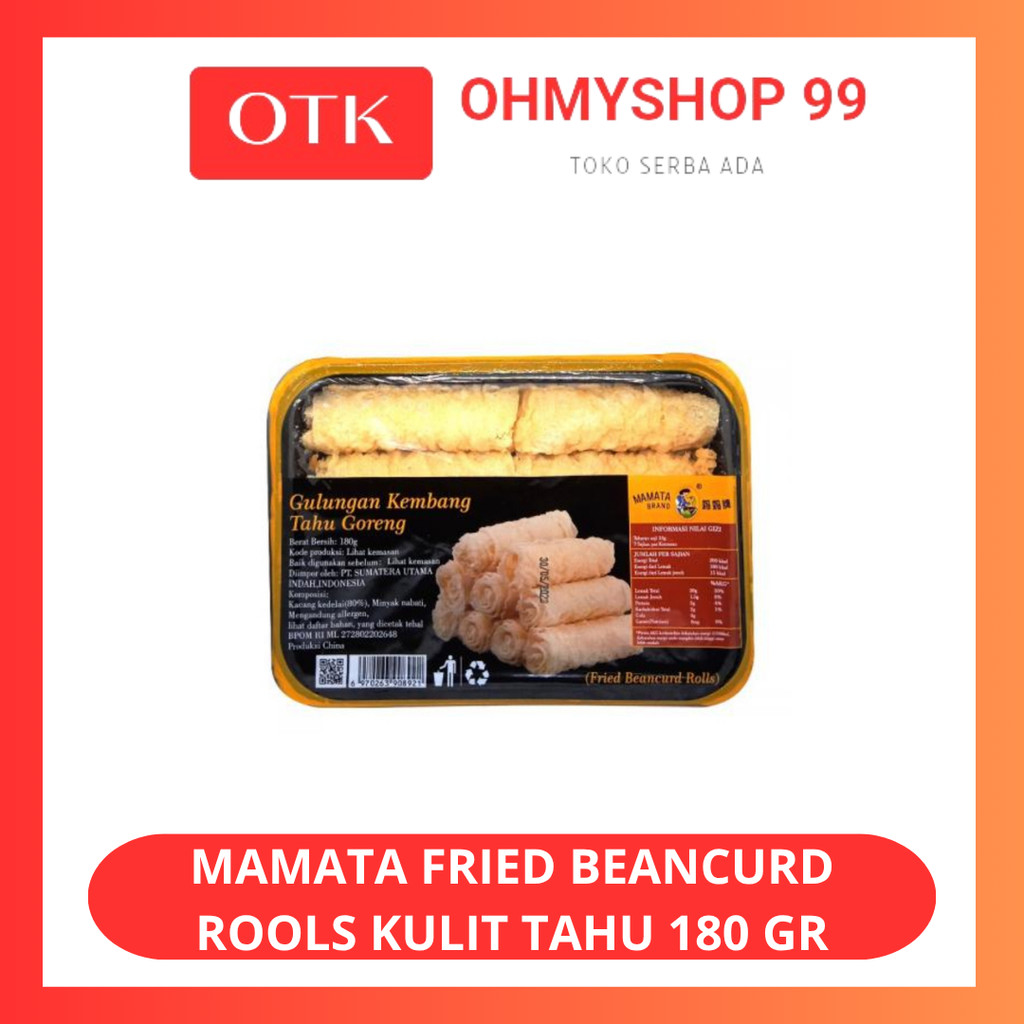 

Mamata Fried Beancurd Rools Kulit Tahu 180gr