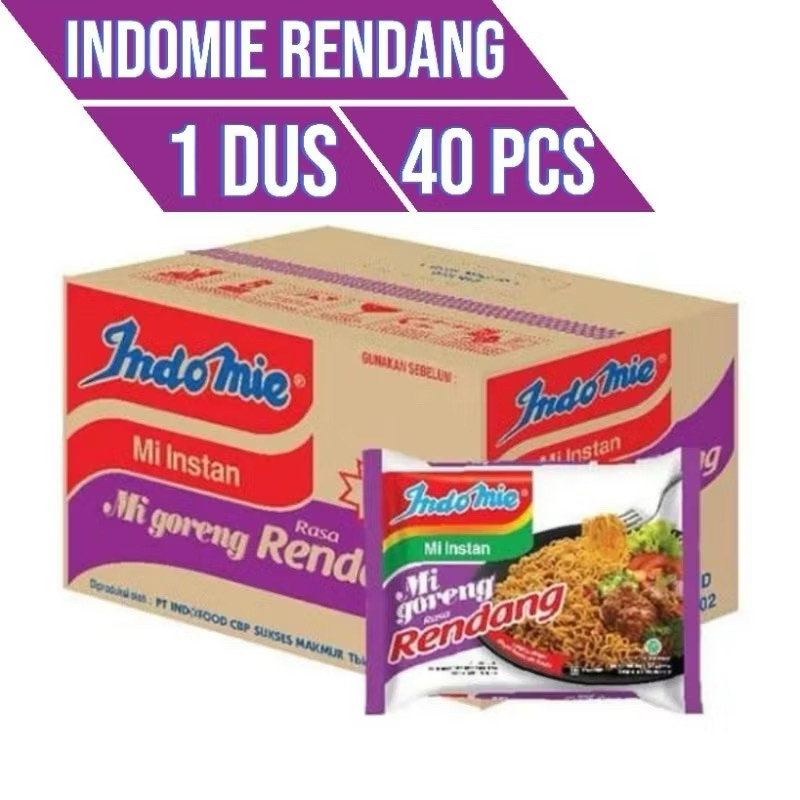 Indomie Rendang Mie Goreng Rendang Mie Instan 1 Dus Isi 40Pcs Termurah