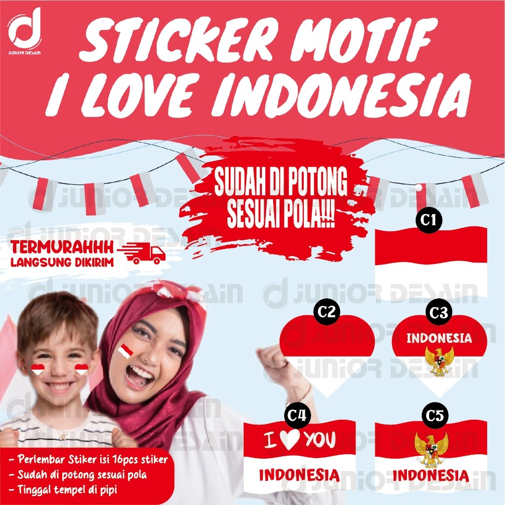 

Sticker Pipi Merah Putih / Stiker Bendera Dirgahayu Hut Ri Perlembar