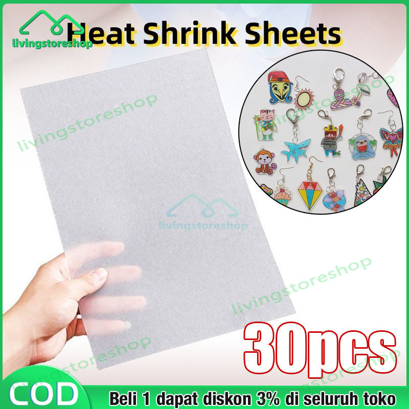 

30PCS 20*29cm DIY Heat plastic sheet printable Heat Shrink Kertas/DIY Shrinky Dink Plastic