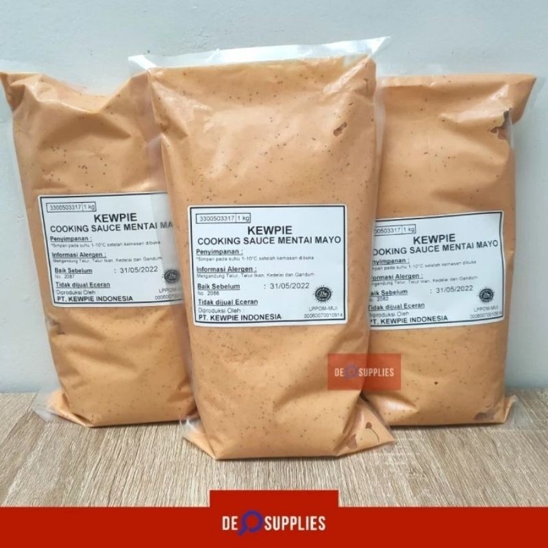 

Kewpie Mentai Mayo Cooking Sauce 1kg - Saus Mentai Sushi Salmon Halal murah