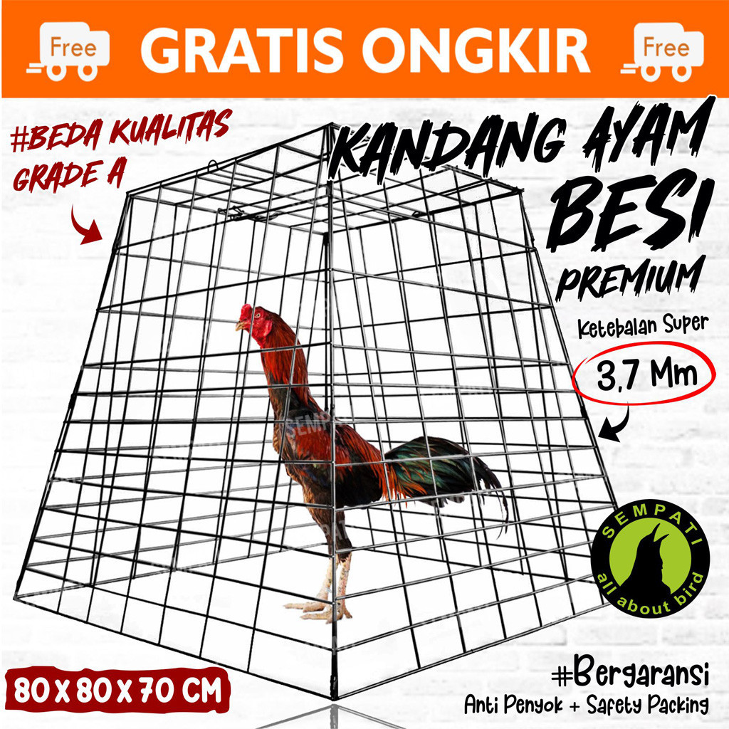 SEMPATI Kandang Ayam Kurungan Ayam Galvanis Piramida Pyramida Sangkar Besi Kurung Ayam Laga Jago Ban