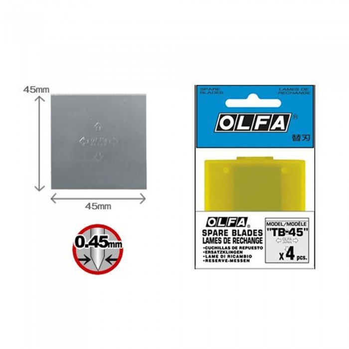 

OLFA TB-45 Refill Kape Scrap (4pcs/pack) Spare Scraper Blades For T-45