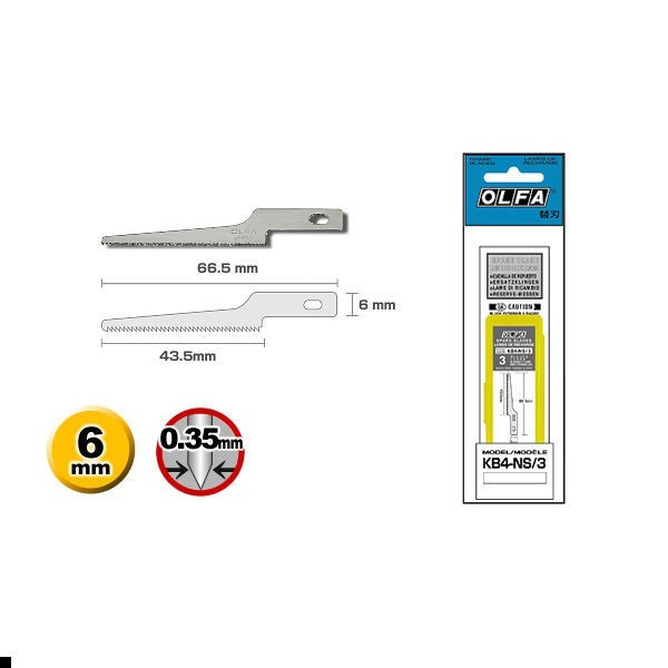 

OLFA KB4-NS/3 Refill Pisau Cutter Pen (3pcs/pack) Spare blade for Art Knife Pro AK-4