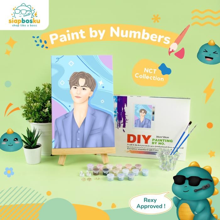 

PAINT BY NUMBER 20x30 CM NCT COLLECTION KANVAS PAINTING KIT WITH FRAME SIAP LUKIS - Jaemin