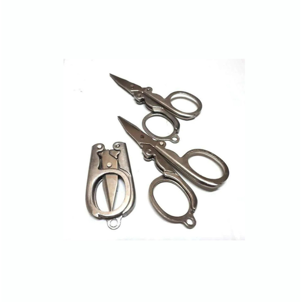 

Kebutuhan Kantor & Sekolah Gunting Lipat Kecil Saku / Hero Trip Folding Scissors Stainless Steel
