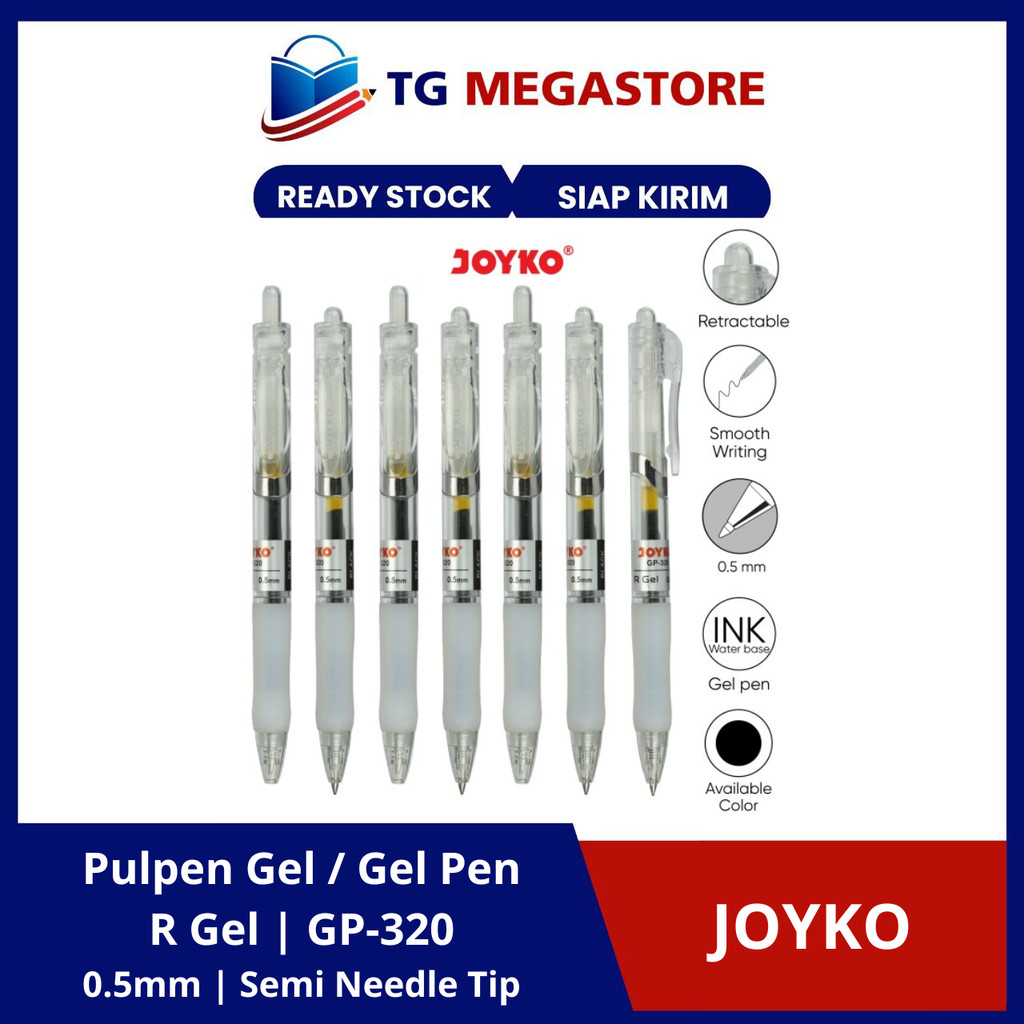

Pulpen Gel / Gel Pen Joyko R Hitam 0.5mm GP-320