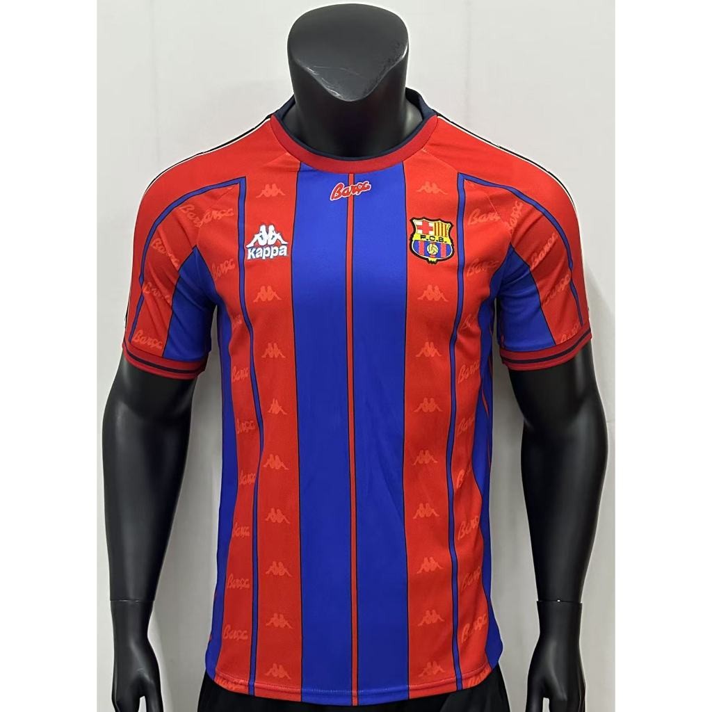BAJU BOLA JERSEY BARCELONA RETRO 1997 1998 JERSEY RETRO JERSEY RETRO