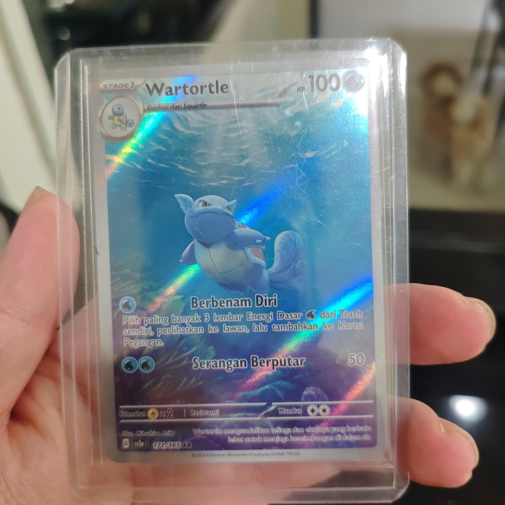 wartortle ar sv2a 171/165 tcg pokemon