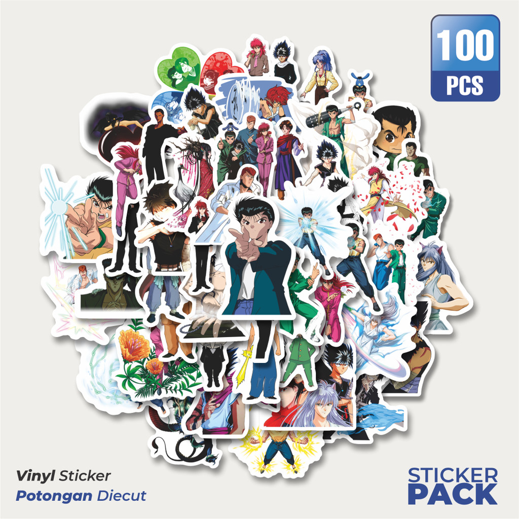 

Stiker Vinyl Sticker Anime Yu Yu Hakusho Sticker Waterproof Aesthetic- Untuk Laptop, Motor, dan Helm - Paper Stationery Pack