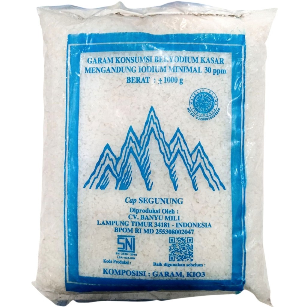 

[Garam] Cap Segunung - Garam Kasar | Kemasan 1Kg