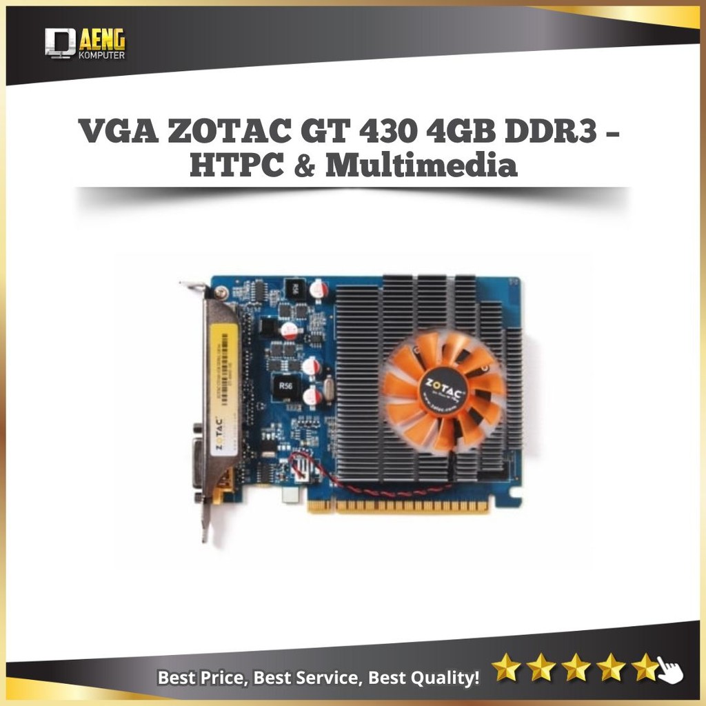 VGA Zotac GT 430 4GB 128Bit DDR3 Synergy Edition Full Profile | Zotac VGA | Nvidia GT Series | DDR3 