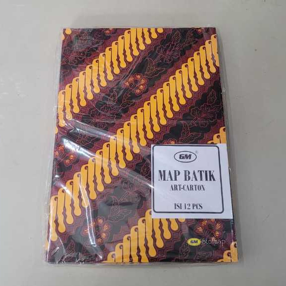 

Map Batik Art Karton GM F4 Folio - 1 pack isi 12 pcs