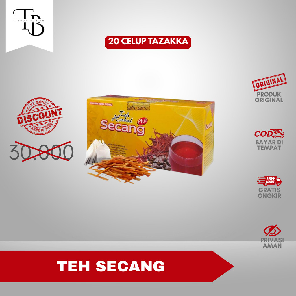 

TEH SECANG - isi 20 kantong celup | untuk menyegarkan dan meningkatkan vitalitas tubuh original Tazakka 100%