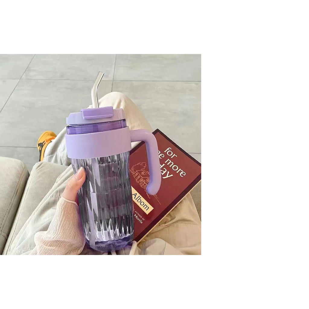 GW TUMBLER GELAS BOTOL MINUM 580ML CANGKIR FREE SEDOTAN SARINGAN BUAH TEH ES INFUS WATER JUICE