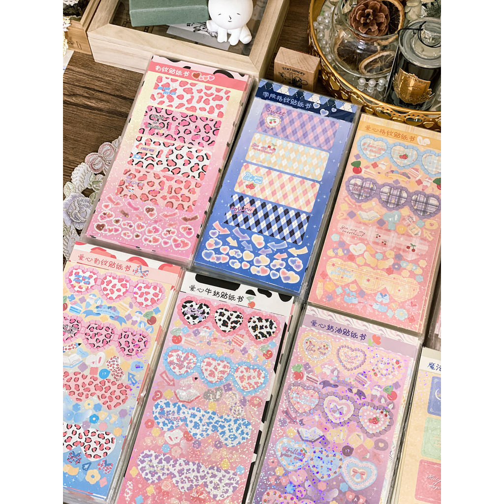 

BOBO 8pcs/6pcs/3pcs Full Set Series Kpop Photo Frame DECOR STICKER Idol Card Album Scrapbooking Diary Sticker Korean Stationery