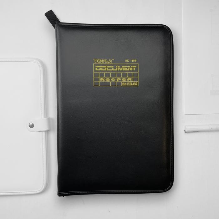 

ANDMA Map Dokumen Keeper Map File Resleting Kulit Anti Air Isi 60 Lembar - Hitam