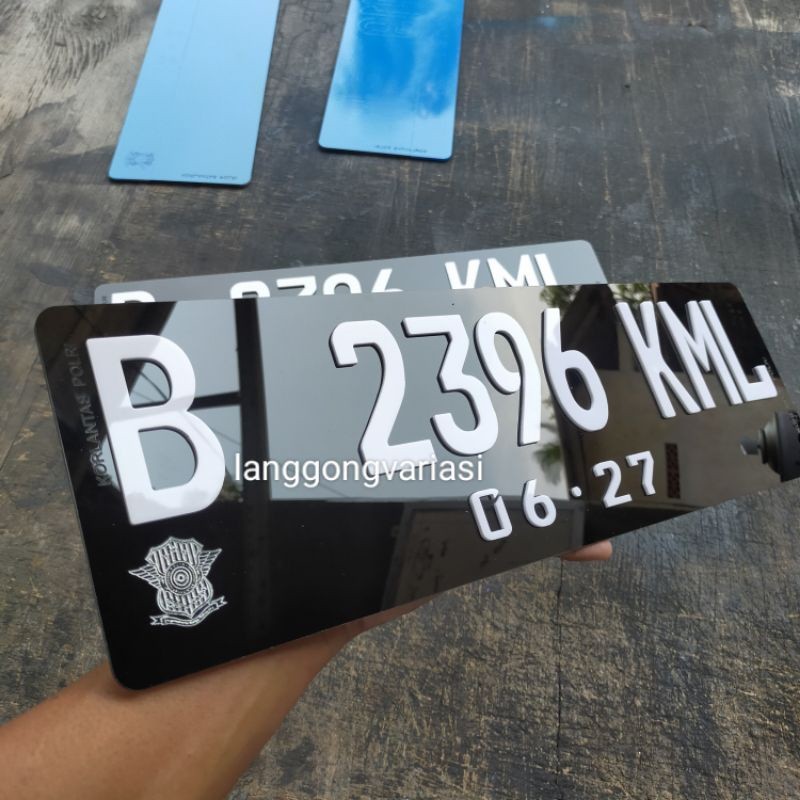Variasi Plat Nomor Mobil 3D Timbul Bahan  Akrilikco