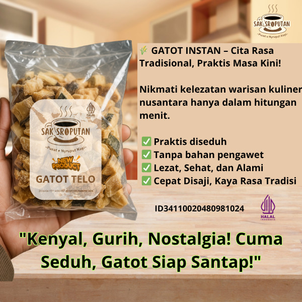 

Gatot Instan 250 Gram enak mantap terjamin