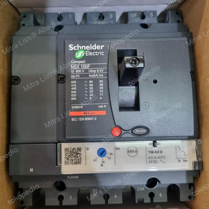 SCHNEIDER MCCB NSX100F 4P 40A LV429644