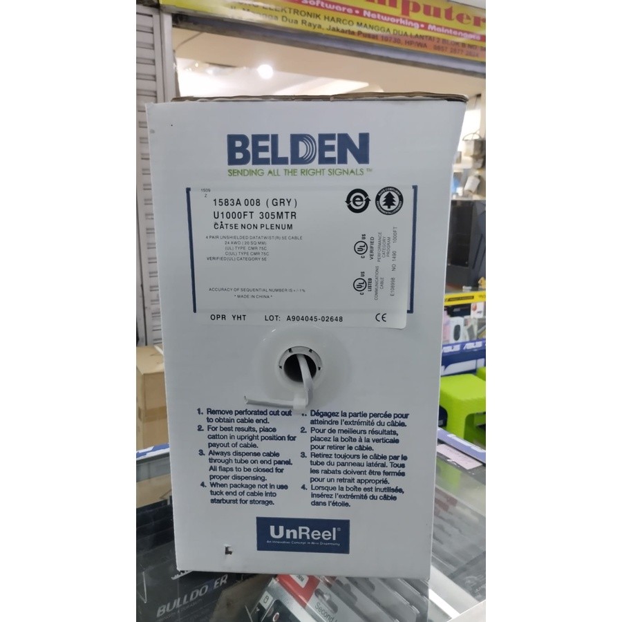 Kabel LAN Belden UTP Cat5 / Kabel Data belden Cat 5 / Cat 5 BeldenCO